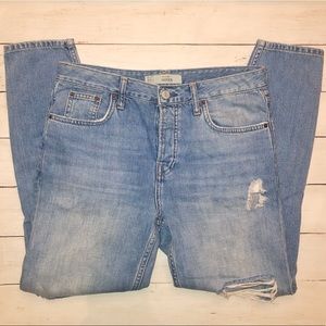 Topshop Light Blue Distressed Jeans
